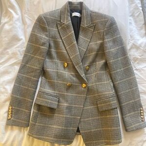 ALC Women's Double-Breasted Plaid Blazer